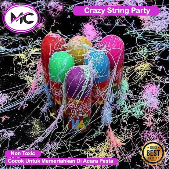 Semprotan Pesta Jaring Crazy String Party Penyemprot Saat Pesta Ulang Tahun Party Spray