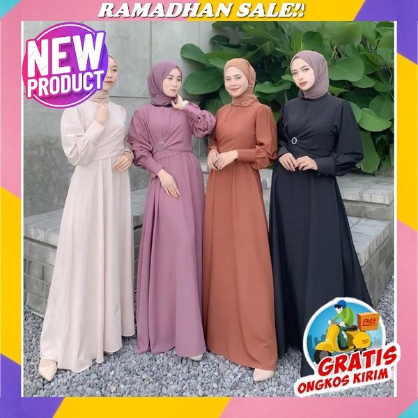 Hazura Dress Gamis Wanita Dewasa Terbaru 2022 Elegan Gamis Remaja Kekinian Viral Gamis Modern Lebara
