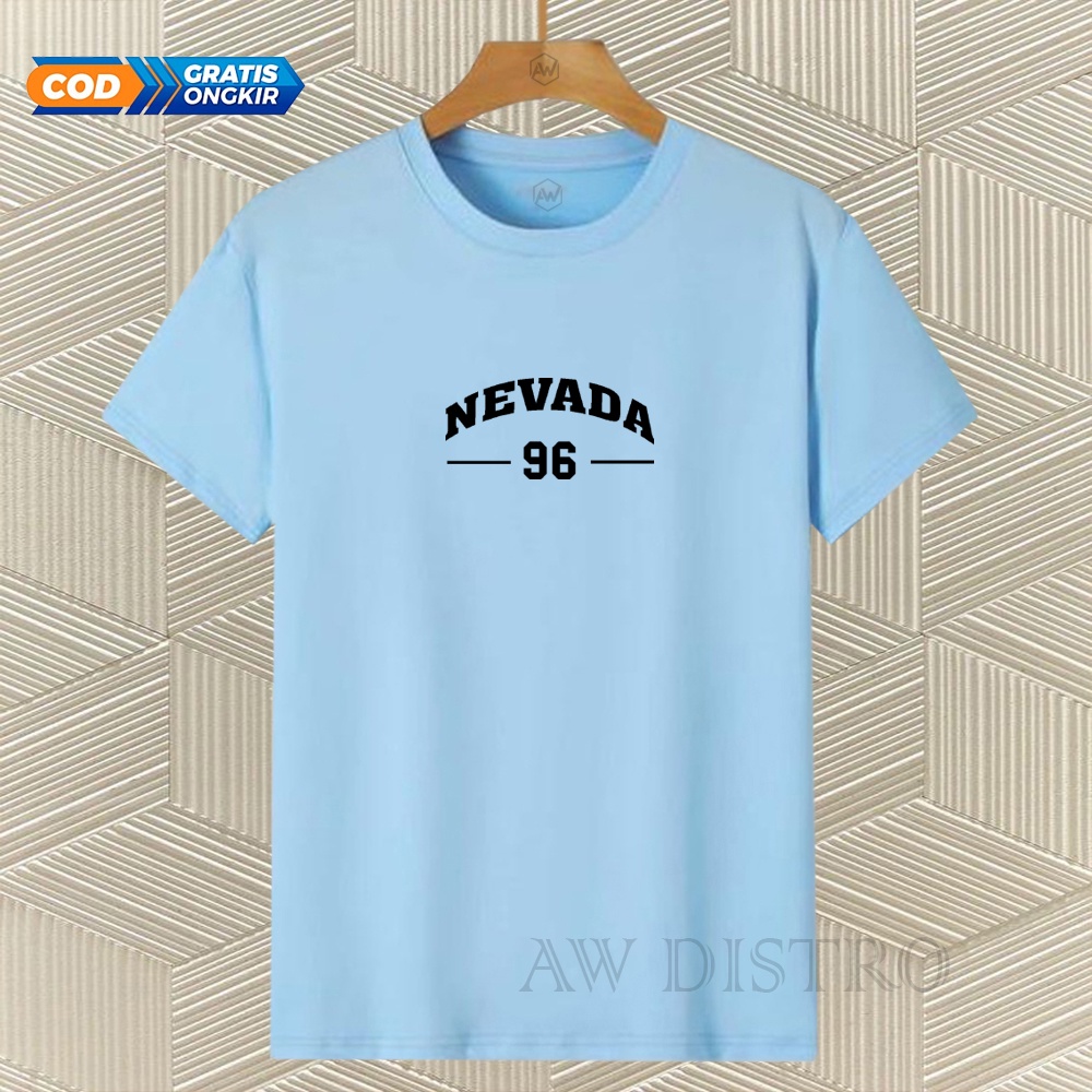 COD Baju Kaos Distro NVD 96 Tex Hitam Premium Quality Lengan Pendek