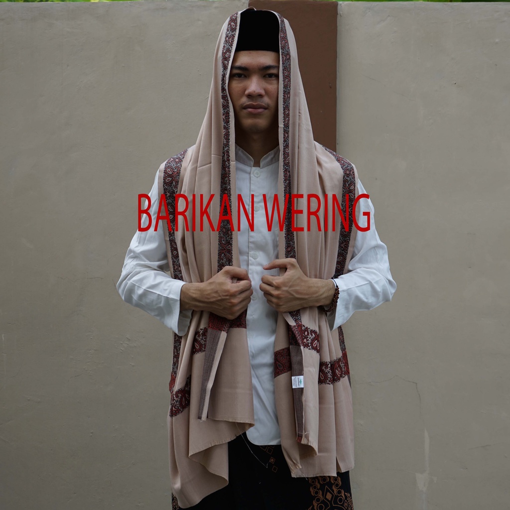 Original Kashmiri Shawl Made In India, Sorban Haji, Sorban Panjang, Sorban warna coklat