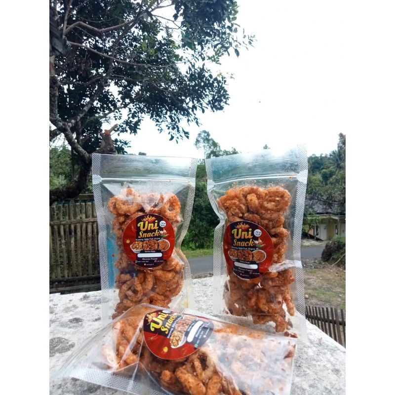 

CINCIN UDANG PEDAS DAUN JERUK/VARIAN CEMILAN PEDAS 50 gram dan 100 gram