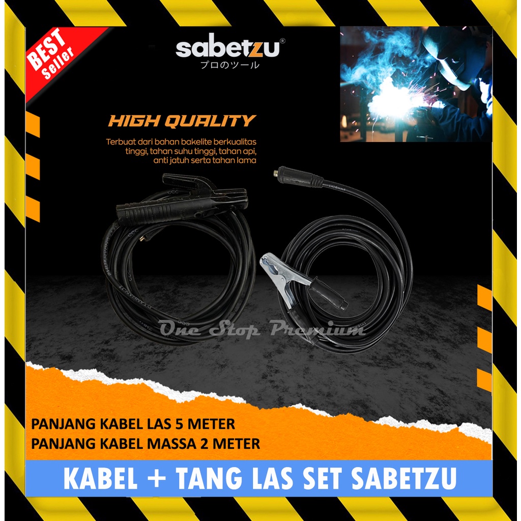 KABEL KEPALA KONEKTOR CONNECTOR SOKET SOCKET GAGANG STANG TANG JEPIT PENJEPIT KABEL LAS LISTRIK 5M 5