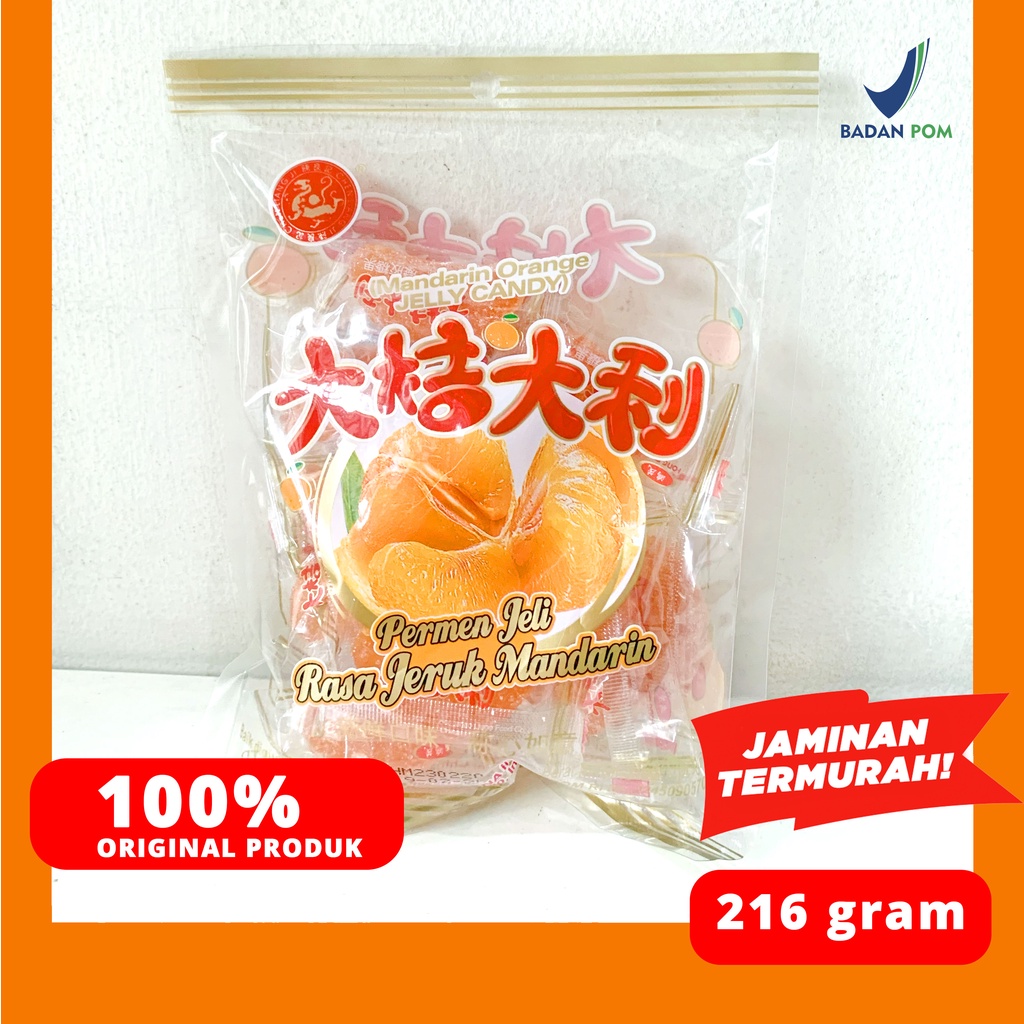 

JELI JERUK PERMEN 216GR (MANDARIN ORANGE JELLY CANDY) CHEN LIANG JI