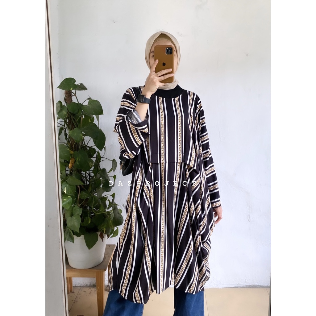 Kaftan Jumbo Motif Tunik LD 212 Tunik Kaftan Motif Kaftan Katun Rayon adem by Dazproject