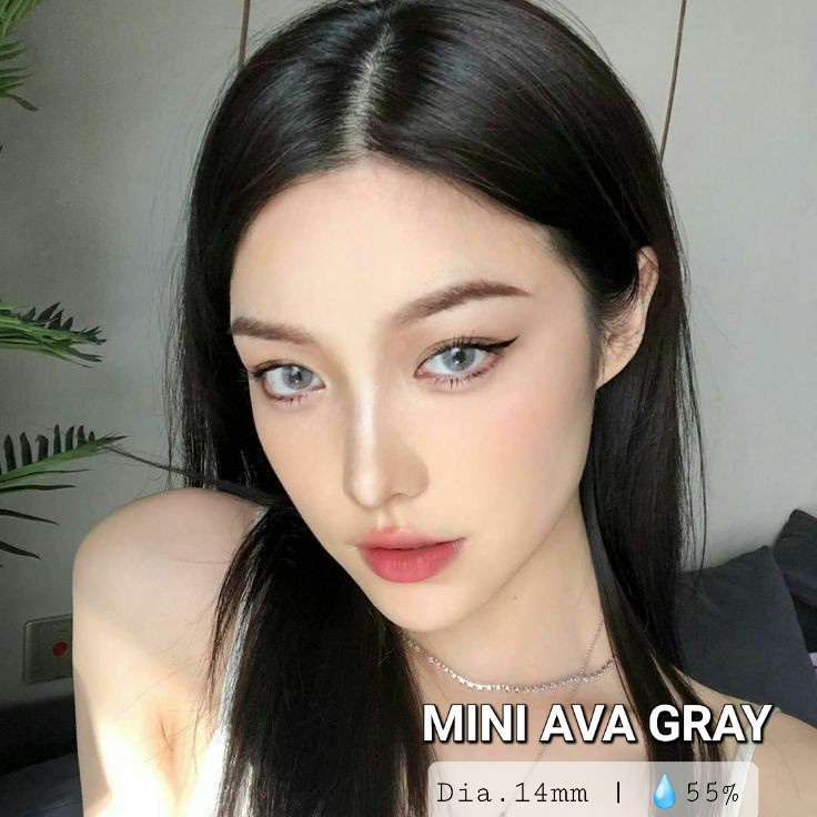 ORIGINAL Softlens MINI AVA BROWN GREY KITTY KAWAII Softlen Normal Minus