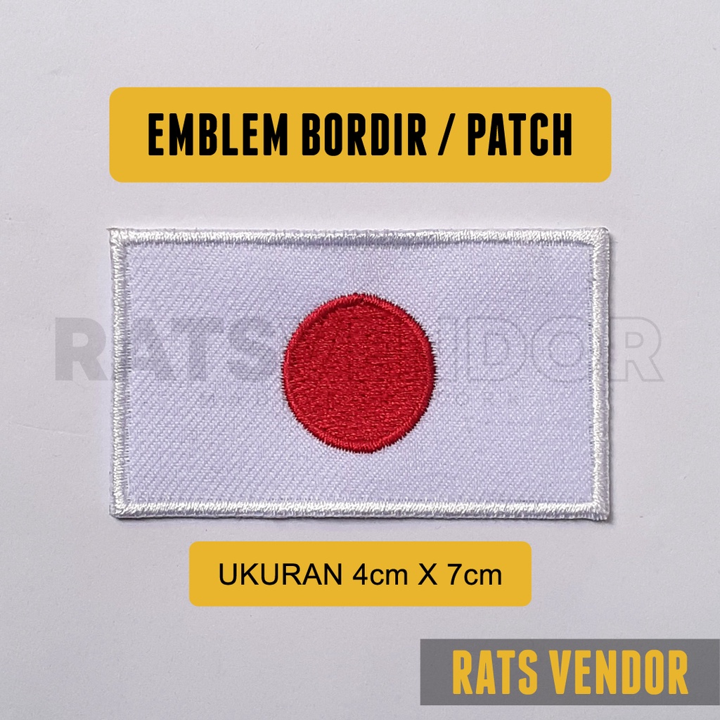 Emblem Bordir / Patch Bendera Negara Jepang