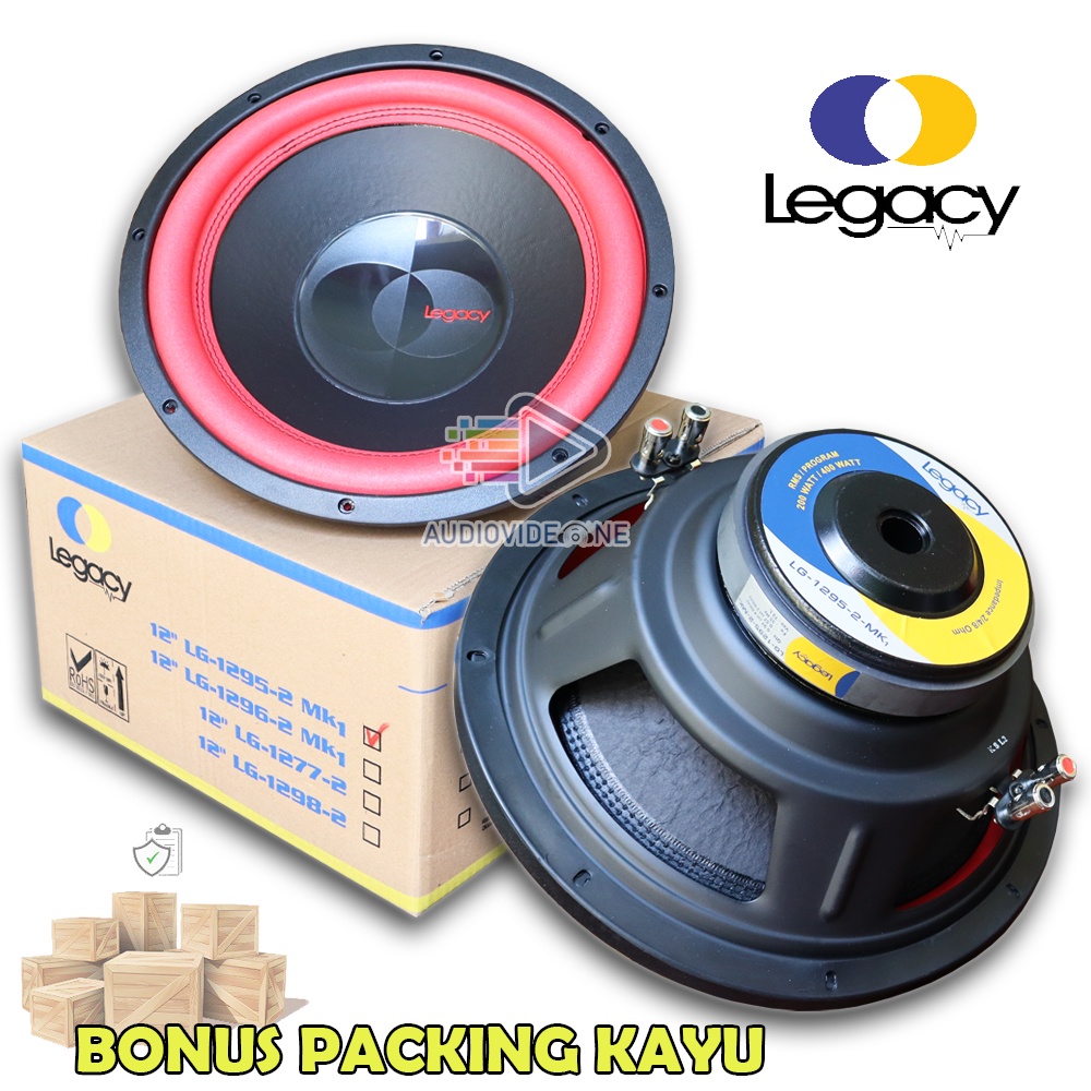 Speaker Legacy 12 Inch Subwoofer Double Coil LG-1295-2 MK1 Bonus Packing Kayu