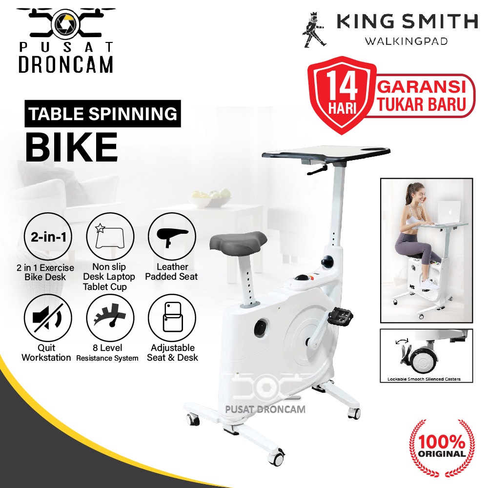 KS Spinning Bike Sepeda Statis Meja Multitasking with Table