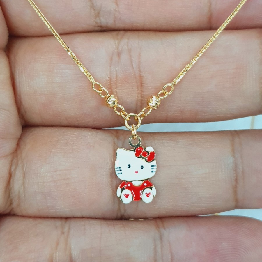 kalung anak hello kitty italy santa sanrio santa emas 70% 700 70 %