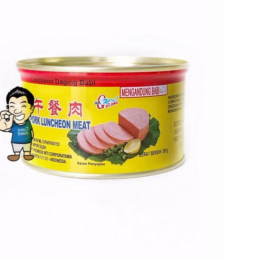 

QualityControl✔️-Gulong Pork Luncheon Meat Canned- Ma Ling Daging Babi Kaleng 397g