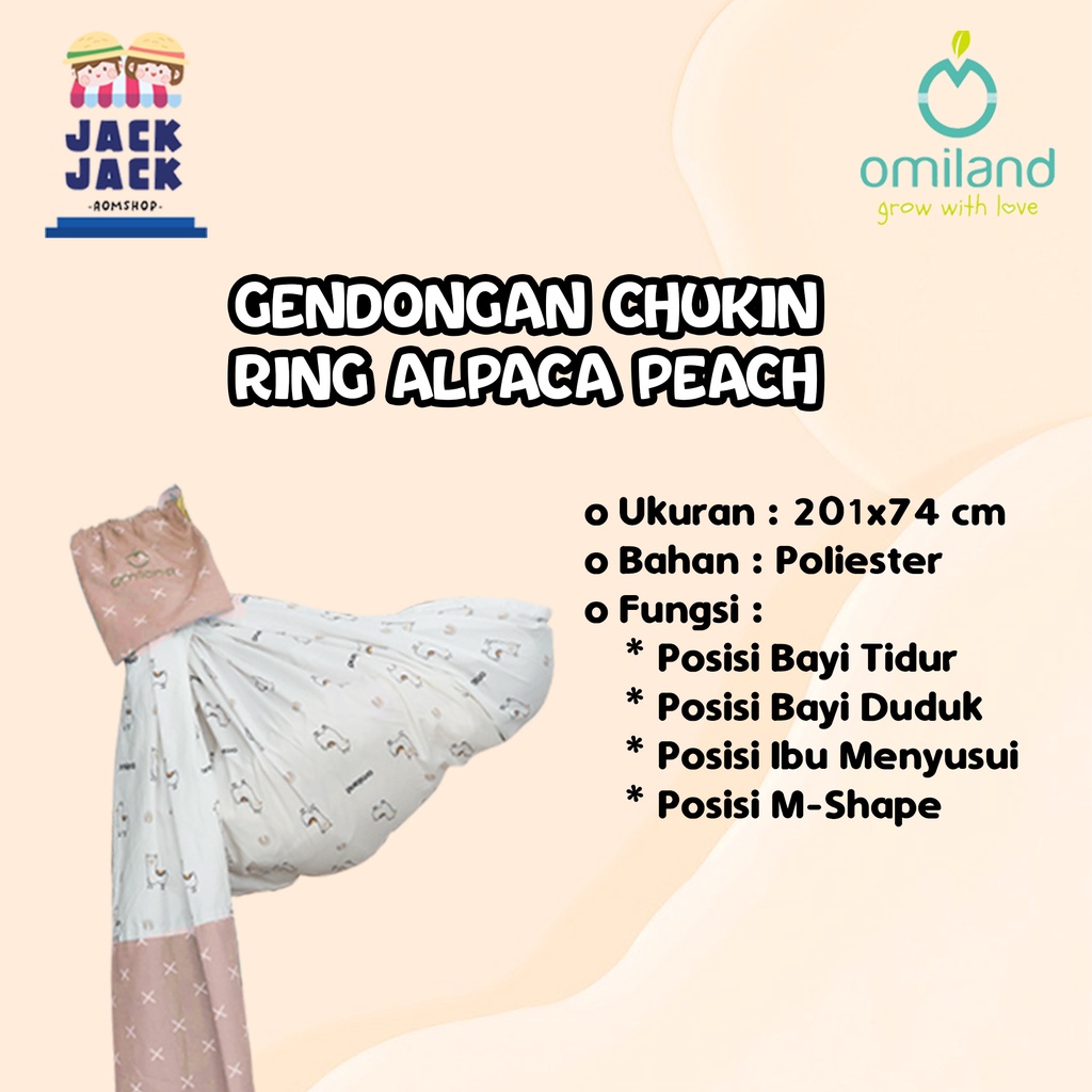 Omiland Gendongan Chukin Ring Alpaca Series | Omiland Gendongan Samping Alpaca Series | Omiland Gendongan Ringsling Alpaca Series