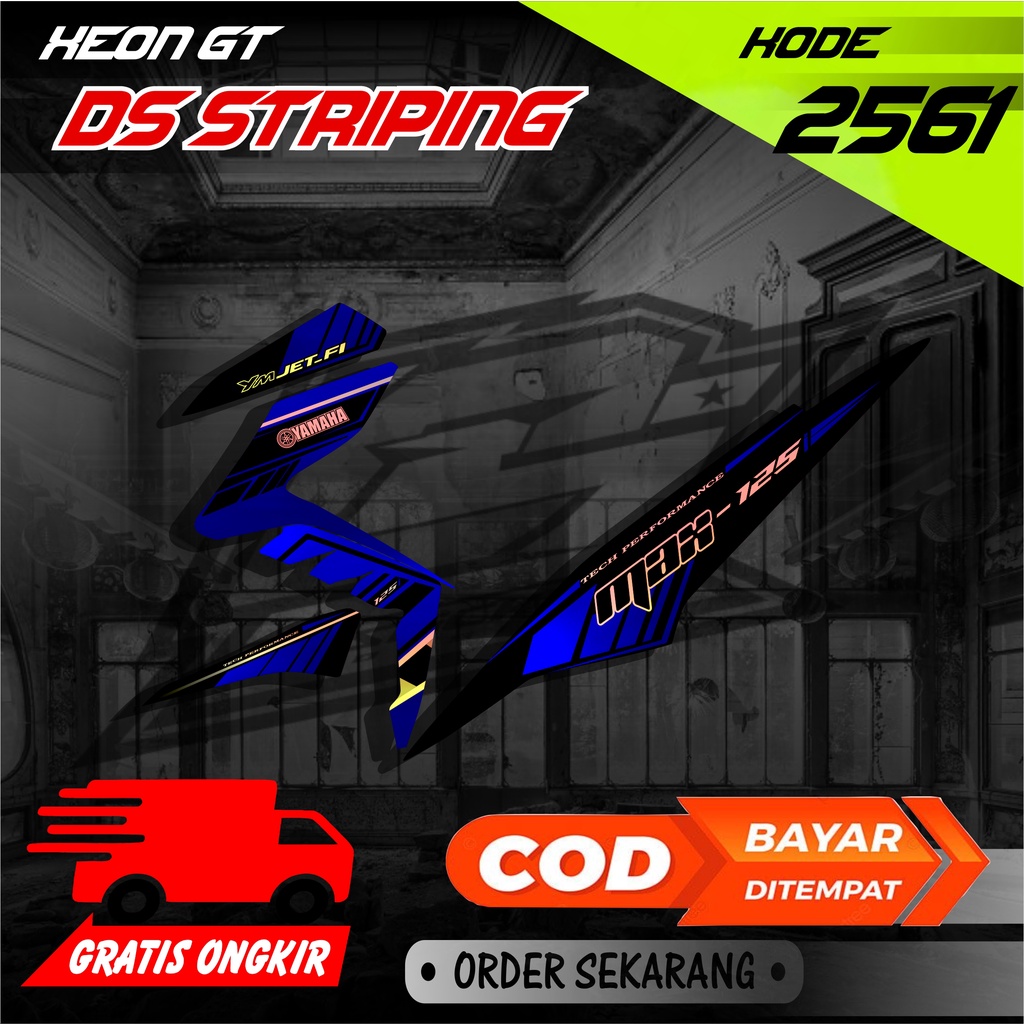 2561 Sticker Striping Motor XEON GT Variasi Motif Keren Variasi Simpel