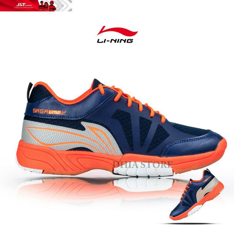 SEPATU LINING PRIA NAVY ORANGE  KUNING 38-44 SEPATU BADIMINTON SEPATU LARI ORIGINAL SEPATU VOLI