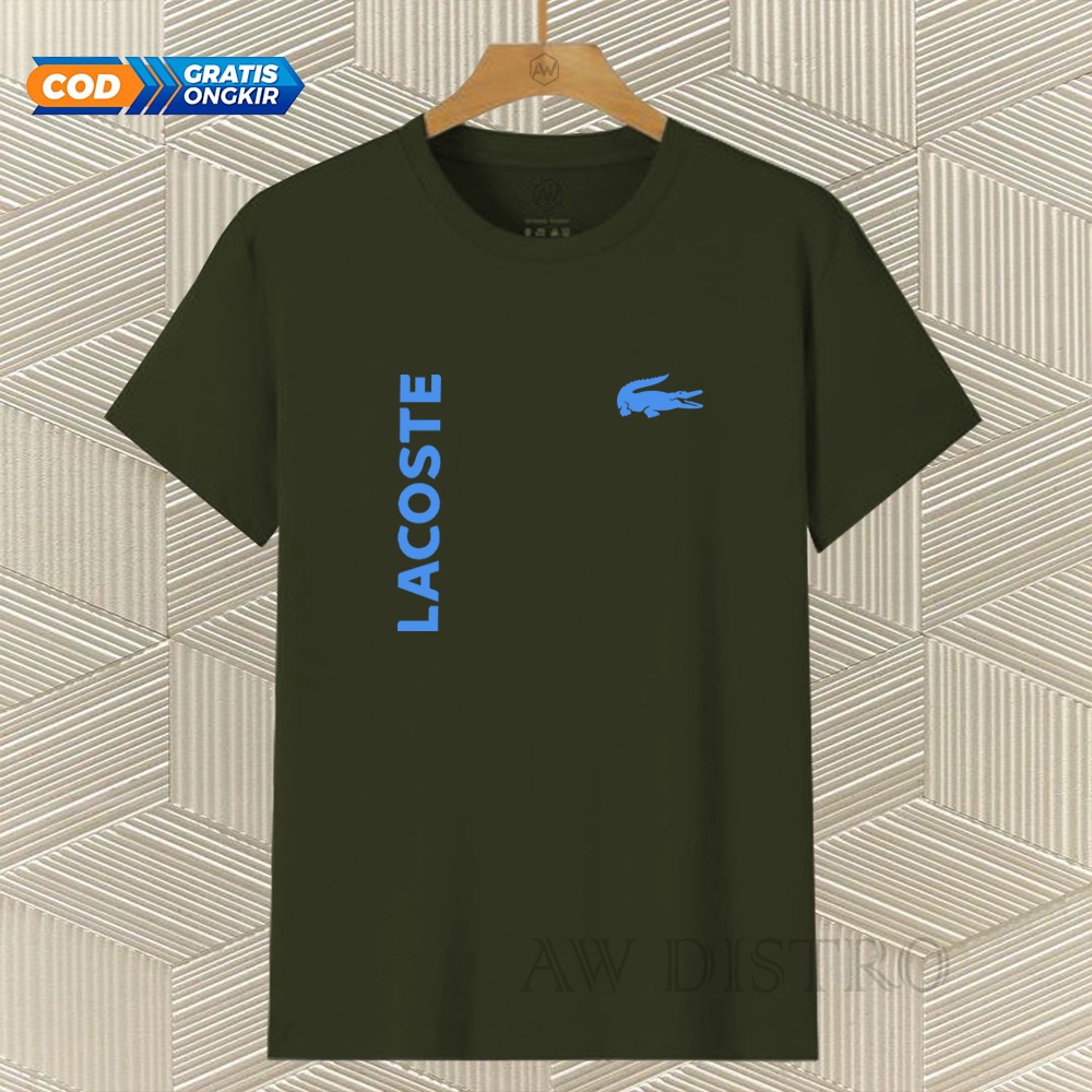 COD Baju Kaos Distro Lct Kirka Text Sky Blue Premium Quality Lengan Pendek