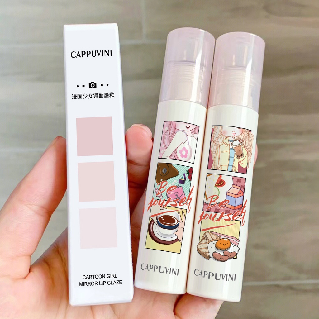 Cappuvini Cartoon Girl Liptint Silky High Pigment Smooth Lasting