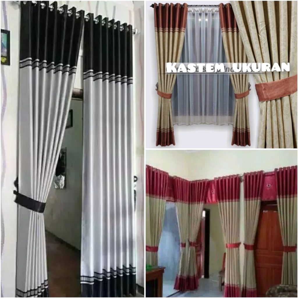 Gorden Blackout motif Import Bludru Minimalis gorden jendela pintu gorden murah gorden minimalis