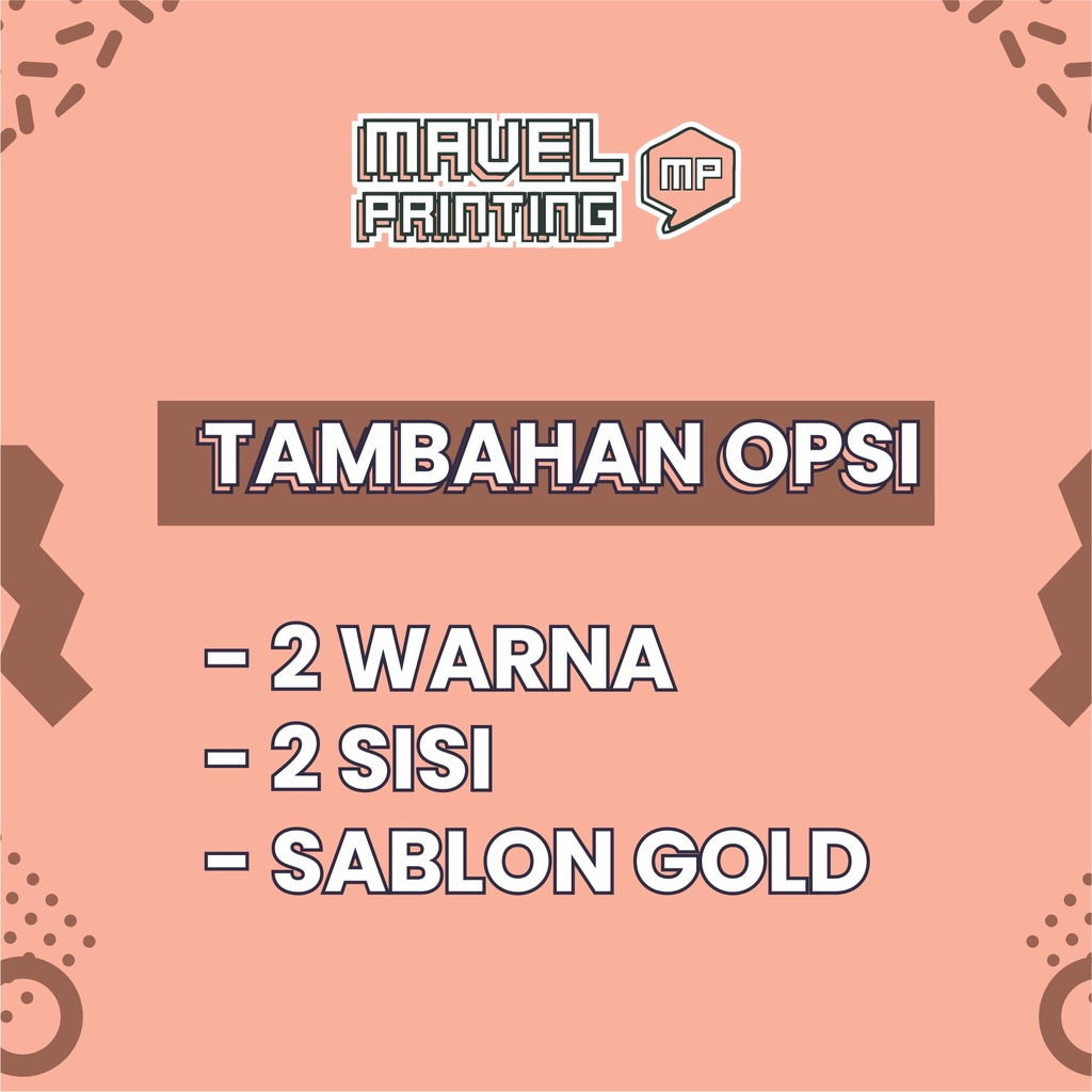 

TAMBAHAN KEKURANGAN UNTUK SABLON 2WARNA / KETEBALAN 0.7 / 2 SISI