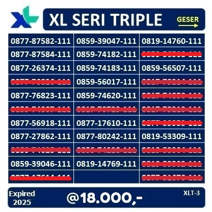 NOMOR CANTIK XL TRIPLE