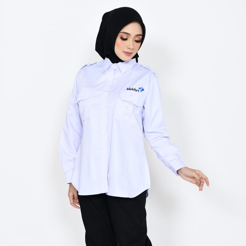 Baju Kerja Wanita/Baju Kerja BKKBN/Baju Kerja Wanita Pria BKKBN/Seragam BKKBN Lengan Panjang/Baju Kerja PDL BKKBN Panjang Pendek