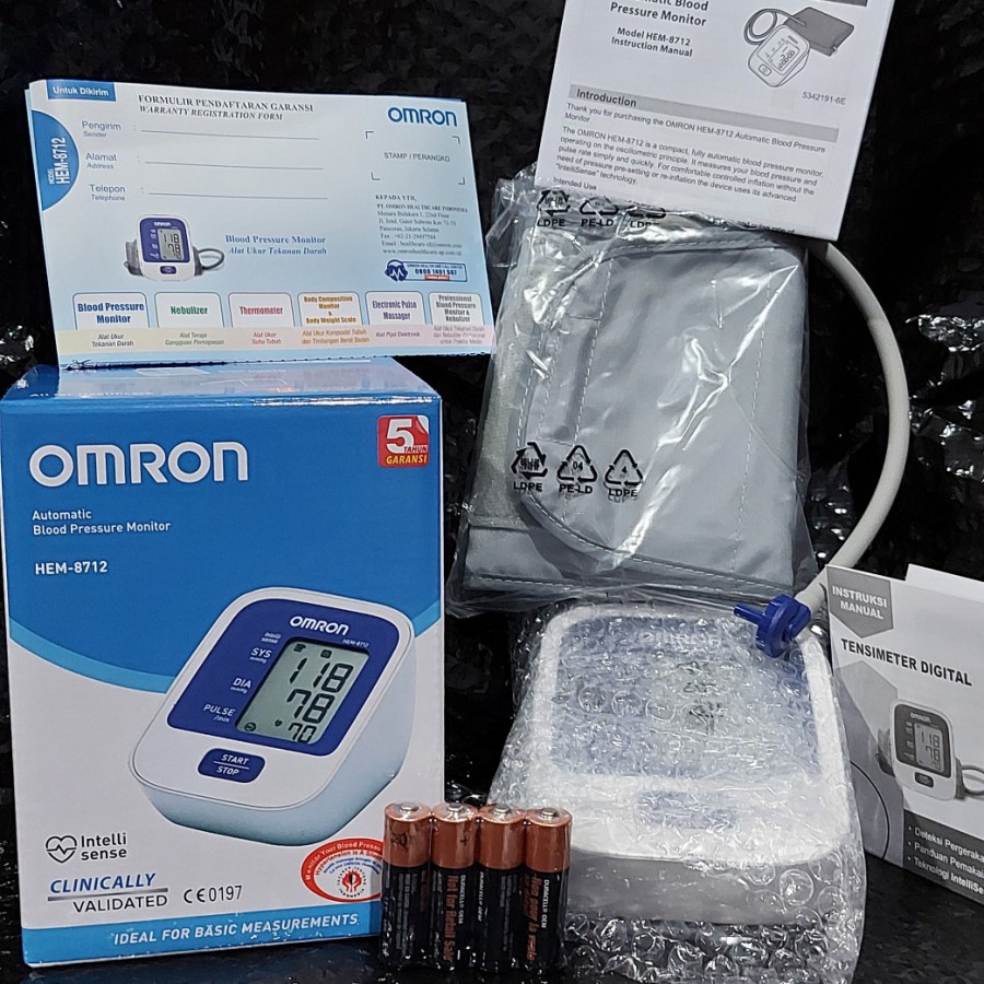 Paket Tensimeter Digital OMRON HEM 8712 & Cek Gula darah Family Dr.