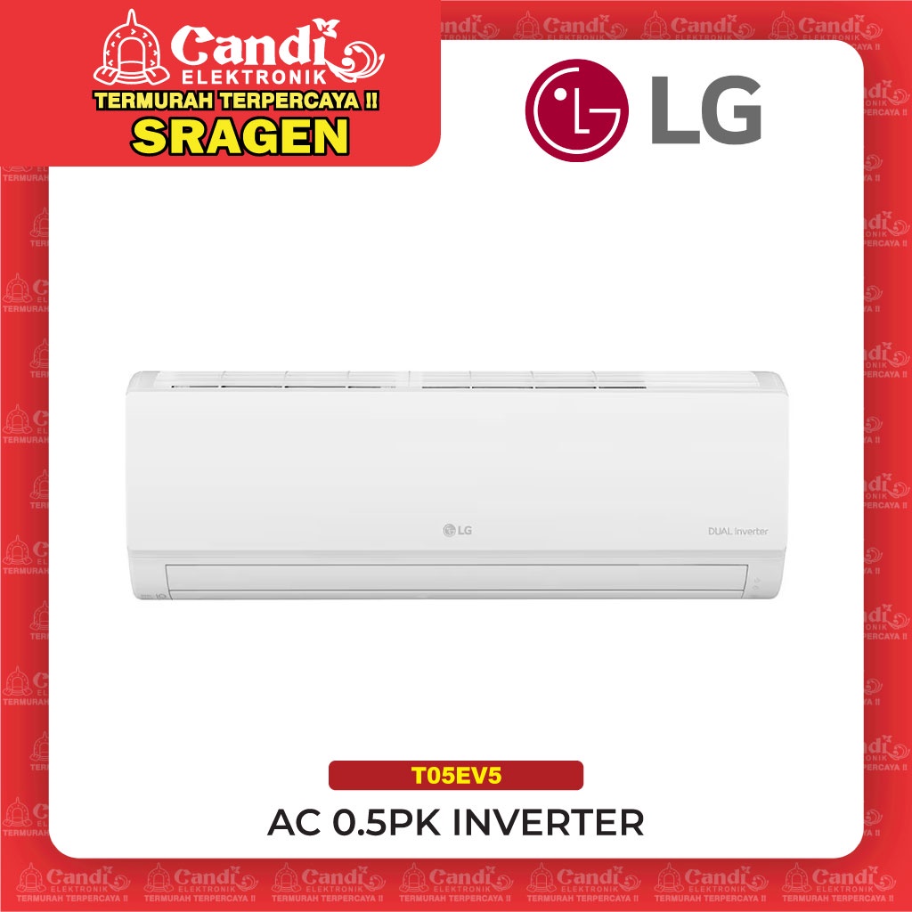 LG Ac 0.5PK Dual Inverter Dengan Watt Control - T05EV5