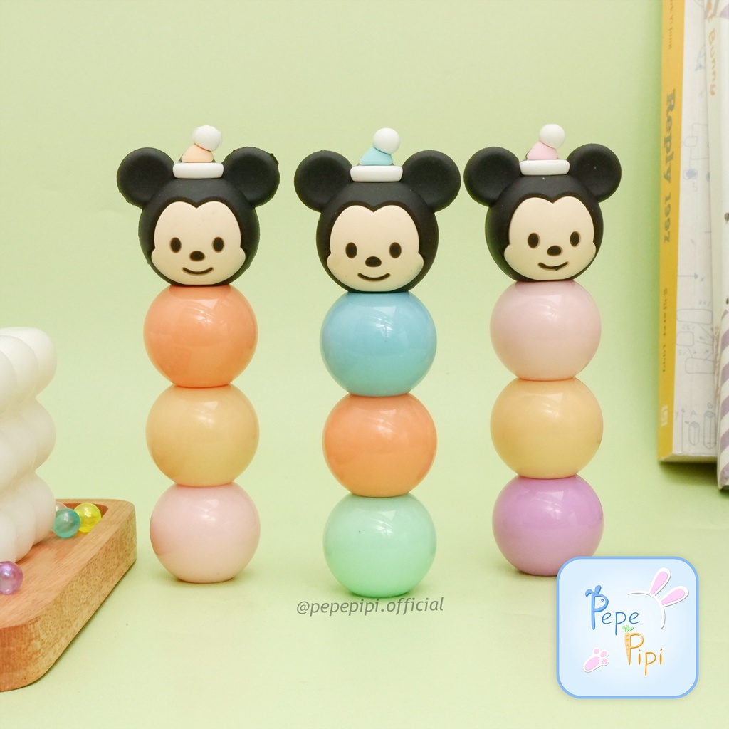 Highlighter 3D XC-028 Tumpuk Mickey Minnie 1 Set Spidol Pastel Marker Textlighter littel pony kuda pony