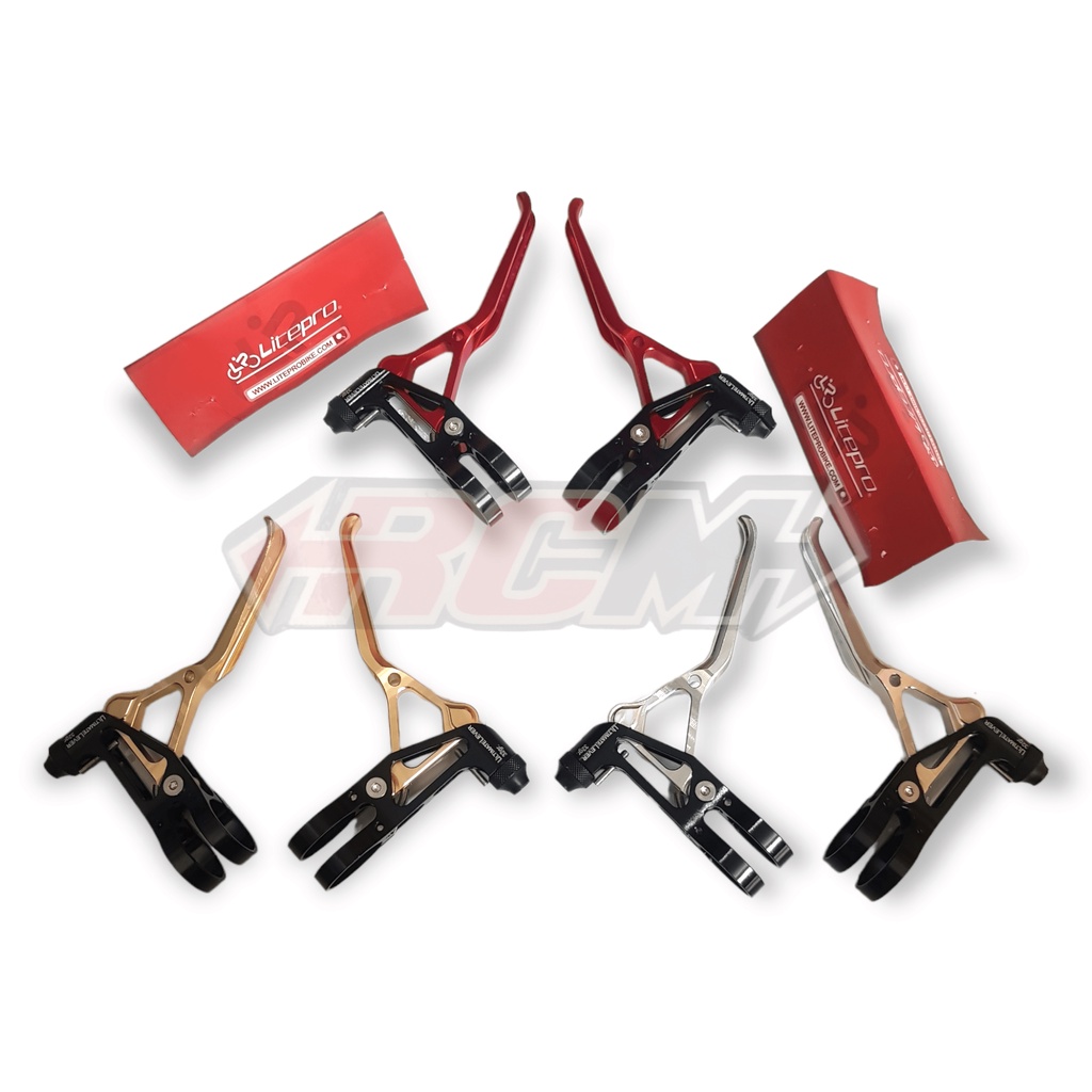HANDLE HANDEL BRAKE LEVER TUAS REM ULTRALIGHT SEPEDA FNHON ALLOY CNC BLACK HITAM GOLD EMAS SILVER MERAH RED ORI ORIGINAL LITEPRO ASLI