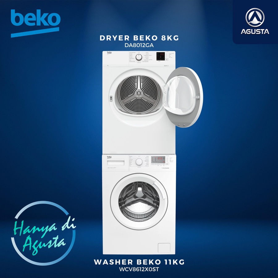 Stack Washer beko 11kg dan dryer 8kg