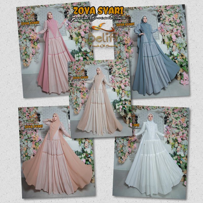 gamis set zoya syari belifi