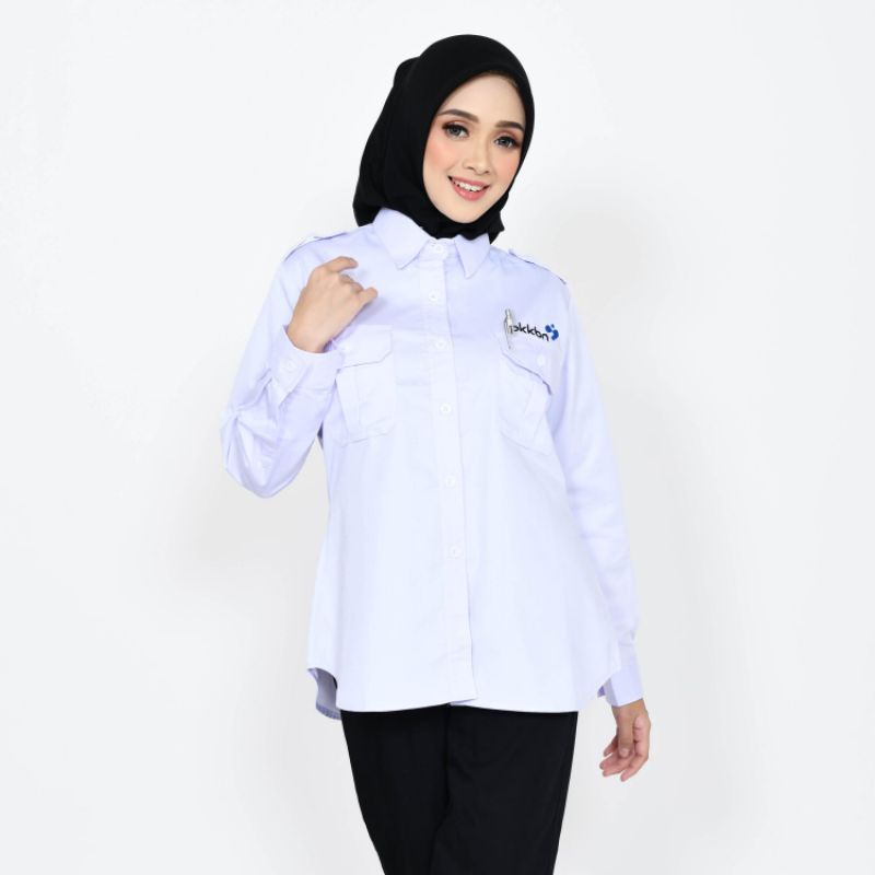 Seragam BKKBN Wanita/Baju BKKBN Pria/Baju Kerja BKKBN/Seragam Kerja Wanita/Kemeja PDL Lengan Panjang/Kemeja Kerja Lapangan