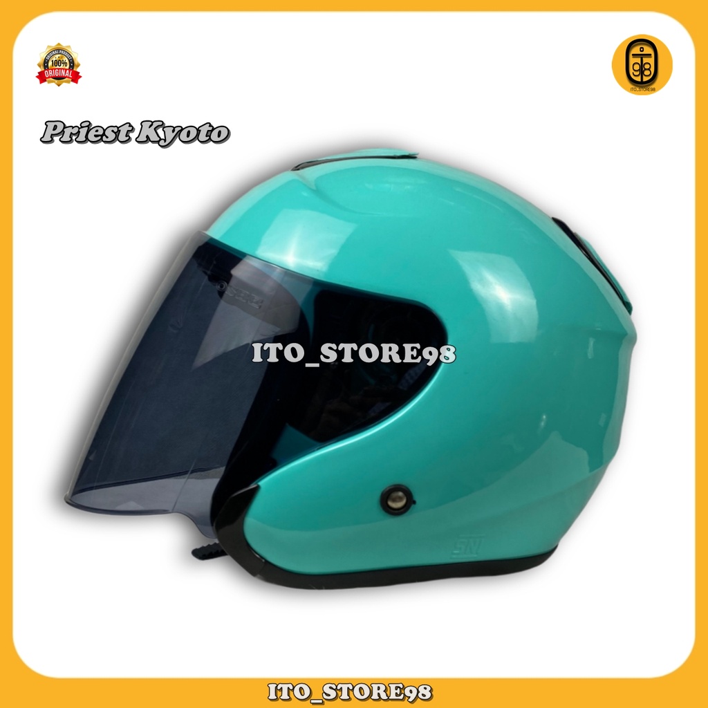 Helm Sepeda Motor Half Face Tipe Dyr Osaka / Kyt Kyoto / West Najima Helem Original Priest Untuk Pri