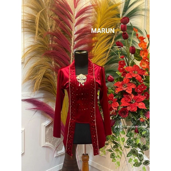 Kebaya bludru tabur L 95,xl 100,xxl 110,xxxl 115,xxxxl 120