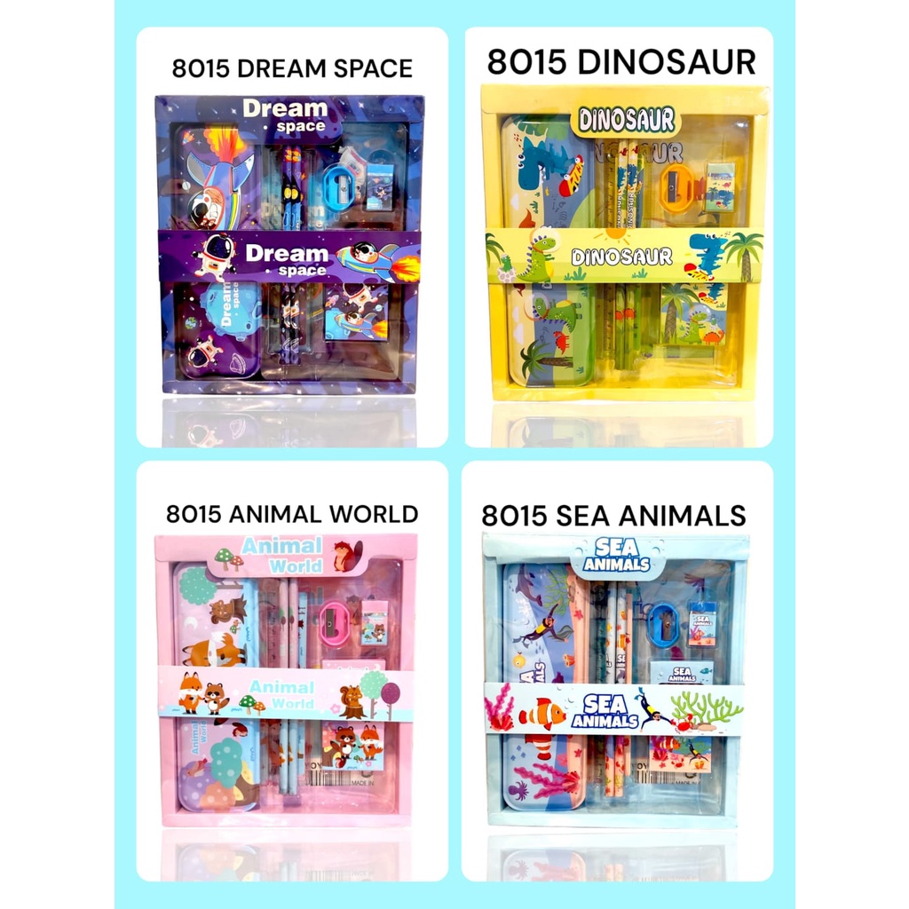 

GEMILANG - 5 IN 1 SET PENSIL LUCU | STATIONERY SET | ALAT TULIS SEKOLAH | KOTAK PENSIL LUCU