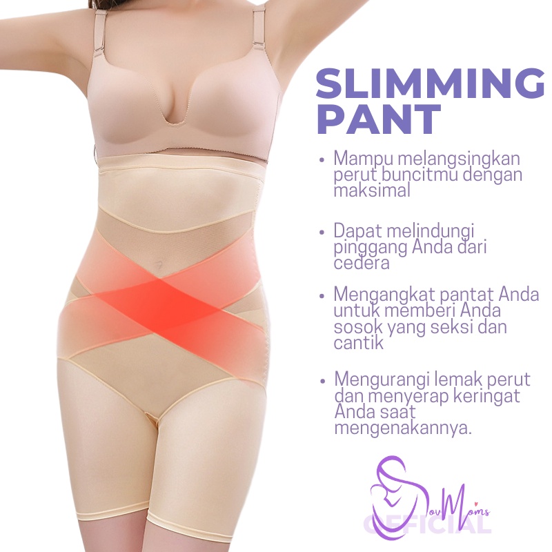 Korset Celana Pelangsing Pengecil Buncit Wanita Jumbo PANT X Corset Celana Pengecil Perut Paha Pantat Pendek Panjang Peramping Pinggang Seamless Korset Korslet Slim Celana  Original Slimming Pants