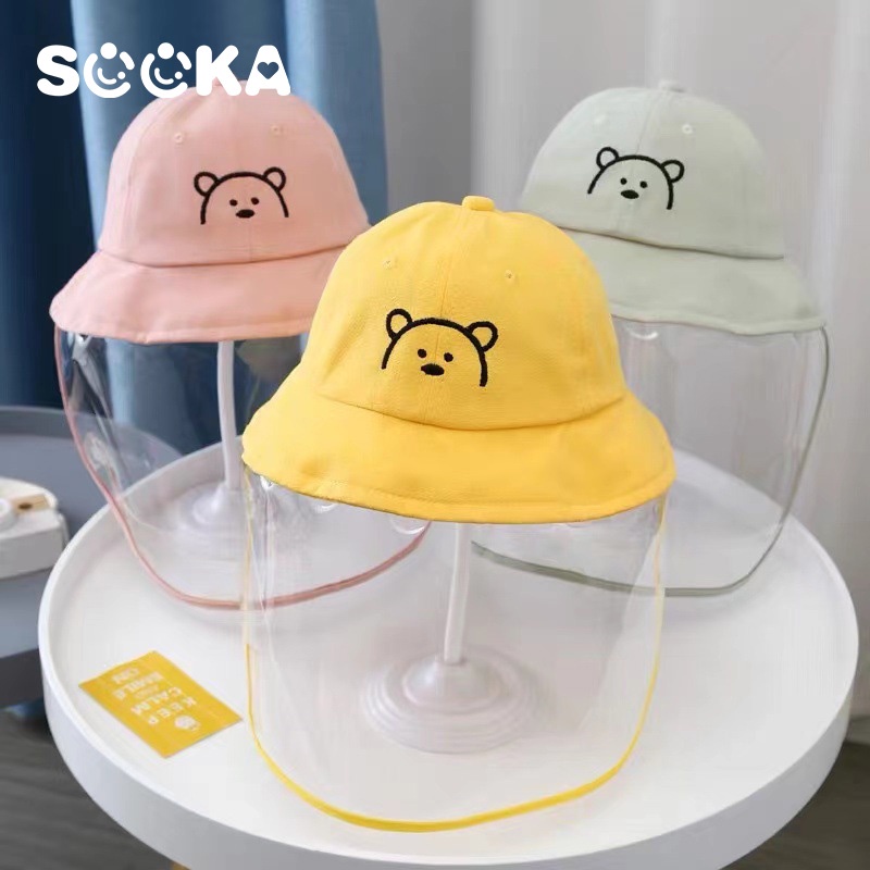 SOOKA Topi Pelindung Sinar UV Matahari Anak - Topi Ember Anak Musim Semi dan Musim Panas. Topi Bayi Berbahan Katun Murni, Topi Anak Bermotif Kartun Lucu SK-EDC1120