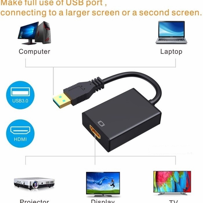 Trend-Kabel USB 3.0 To HDMI Converter Adapter/ USB 3.0 To HDMI-RANDOM
