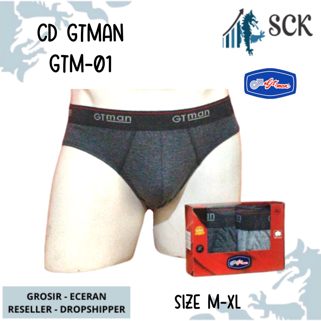 [ISI 2] Celana Dalam Pria GT MAN GTM-01 Premium / CD Laki GTMAN Active ukuran M-XL