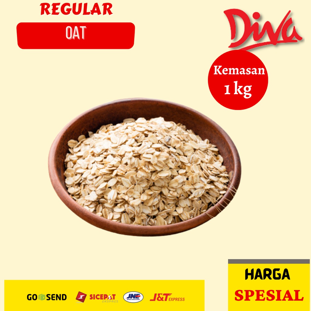 

Regular Oat 1 kg | Reguler rolled Oat | Gandum Kasar