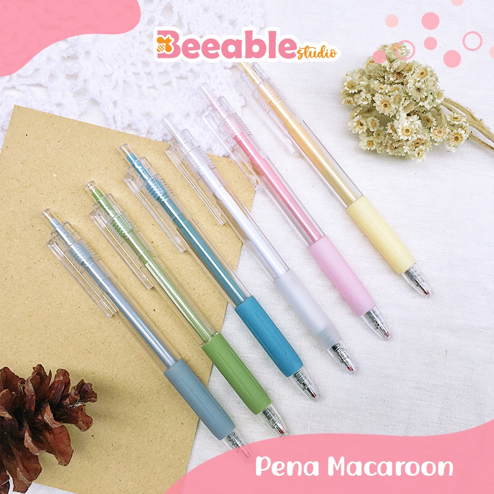

Beeablestudio | Pen Gel Pena Mekanik / Cetek Pastel Juice Macaroon Transparant