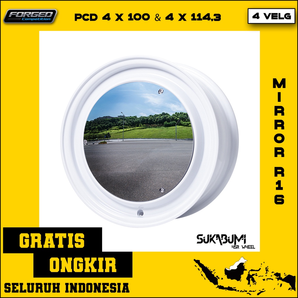 Velg Mobil Klasik Look Ring 16 Untuk Mobil VW, Toyota, Honda, Suzuki, dll PCD 4x114,3 dan 4x100 Merk