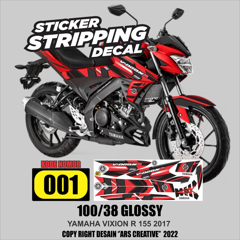 striping motor Yamaha Vixion R 155 2017 / variasi Yamaha Vixion R 155 2017 / decal Yamaha Vixion R 1