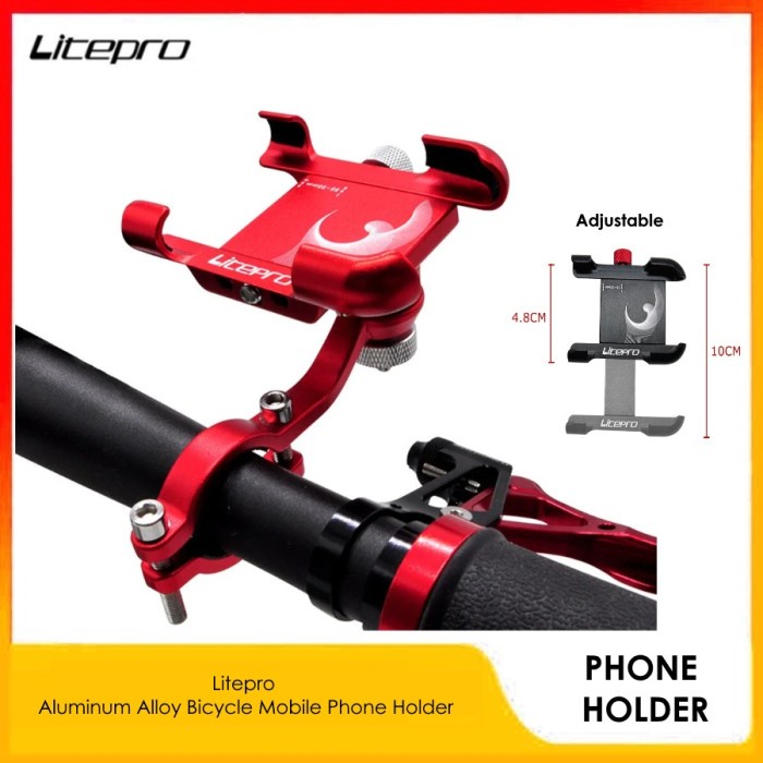 MOLAN CANO Litepro Bracket Holder Handphone untuk sepeda Bahan Alumunium alloy