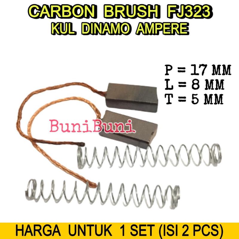 CARBON BRUSH ALTERNATOR FJ 323 / Kul Ampere Mobil KIJANG CARRY HARDTOP HIACE T120 - 1 SET FJ323