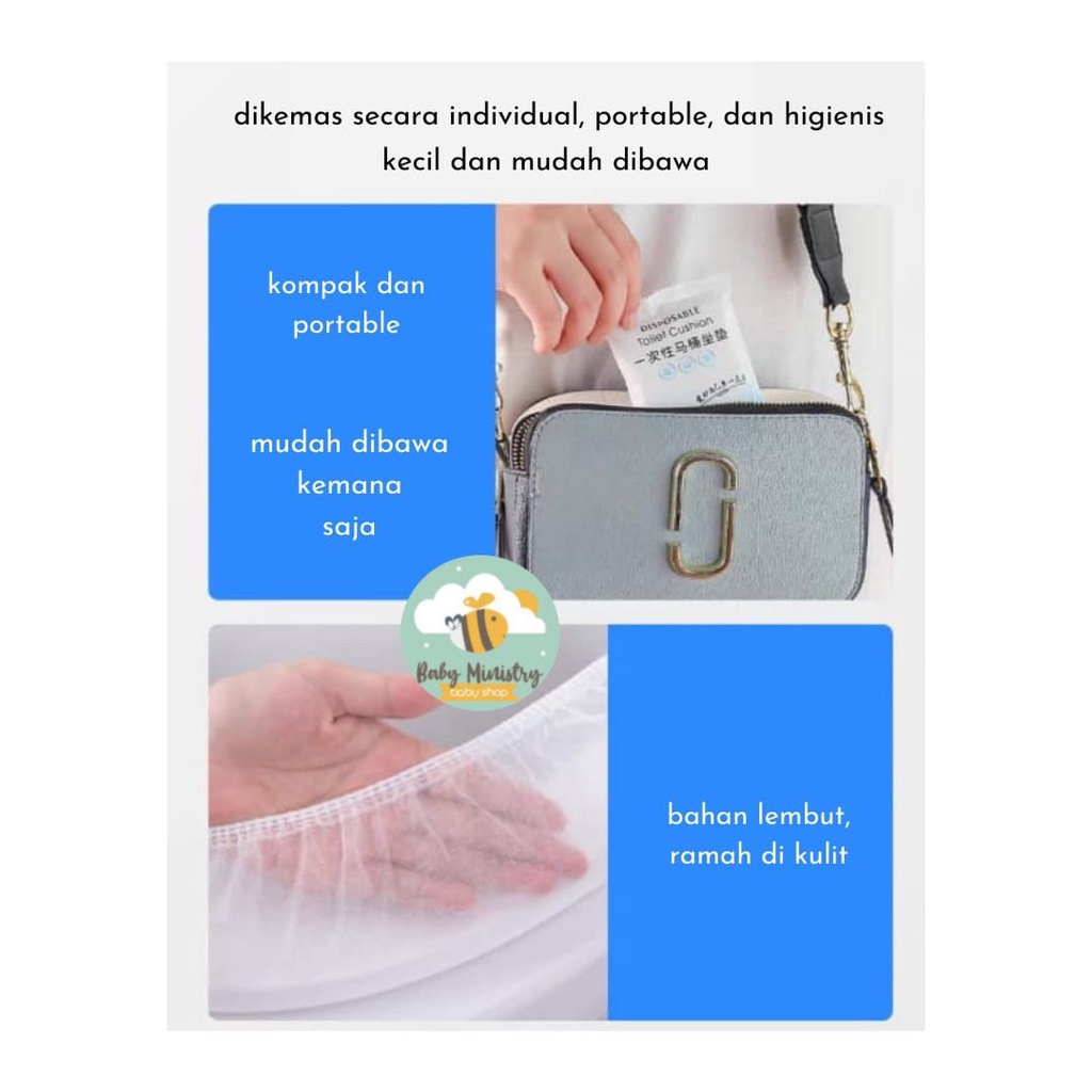 (NEW) DISPOSABLE TOILET CUSHION TRAVELING (ALAS TOILET) ANTI IRITASI / BANTALAN POTTY/ BANTALAN DUDUKAN TOILET / ALAS DUDUKAN TOILET/ TERLARIS/ TERMURAH / DISPOSABLE  / SEKALI PAKAI / TOILET UMUM/ KEBERSIHAN TOILET / ANTI IRITASI / MURAH/ ALAS TOILET