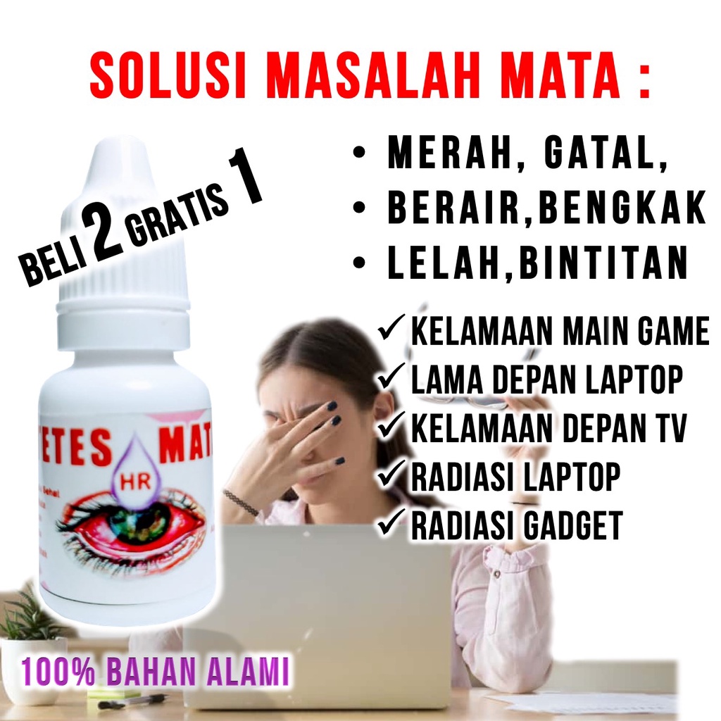HR Tetes Mata Merah Iritasi Radang Perih Bengkak Gatal dan Berair
