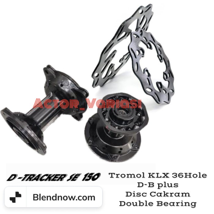 Ori Tromol Klx 36 Hole Depan Belakang Double Bearing Plus Piringan Depan B