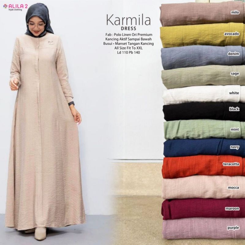 GAMIS KARMILA DRESS//ZIDA DRESS ORIGINAL BY ALILA HIJAB