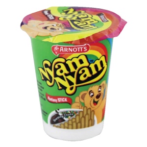 

ARNOTT'S BISCUIT NYAM-NYAM FNTASY STICK SPARKLING CHOCO CUP 22.5g