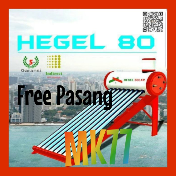 Terlaris Hegel Solar 80 Liter / Water Heater Tenaga Surya