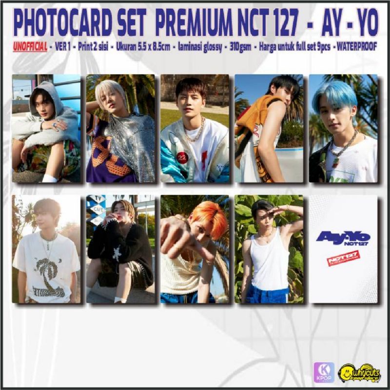 Photocard kpop Premium Unofficial NCT 127 AY-YO / print 2 sisi laminasi glossy / anti air